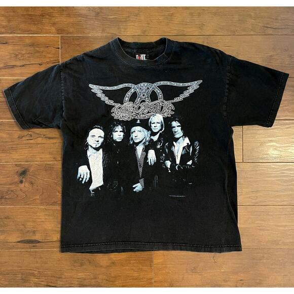 no brand Other - Vintage Giant 1997 Aerosmith Nine Lives Tour Double Sided TShirt Size Large